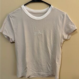 Nike Women's Chill Knit, Beige Short Sleeve Tee